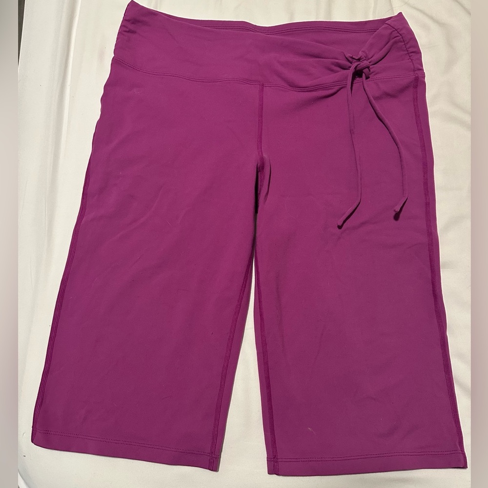Prana size L pink purple fuchsia capri shorts